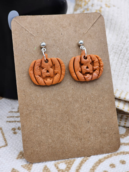 Pumpkin - Halloween selection #2 Polymer Clay Earrings