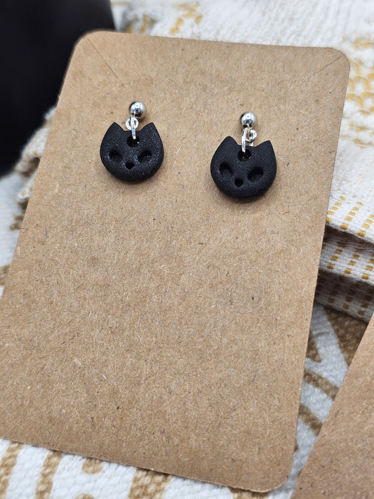 Black Cat Halloween selection Polymer Clay Earrings