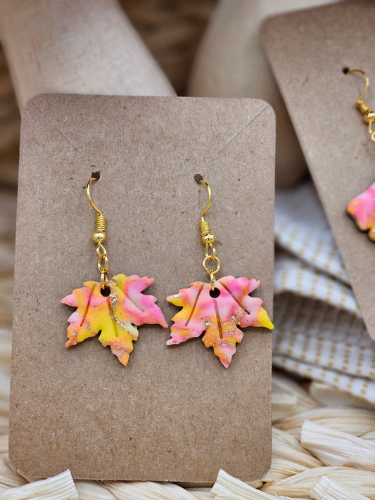 Leaves Autumn collection #2 polymer Clay Earrings