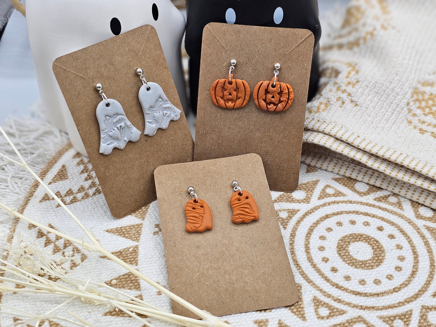 Ghost - Halloween selection #2 Polymer Clay Earrings