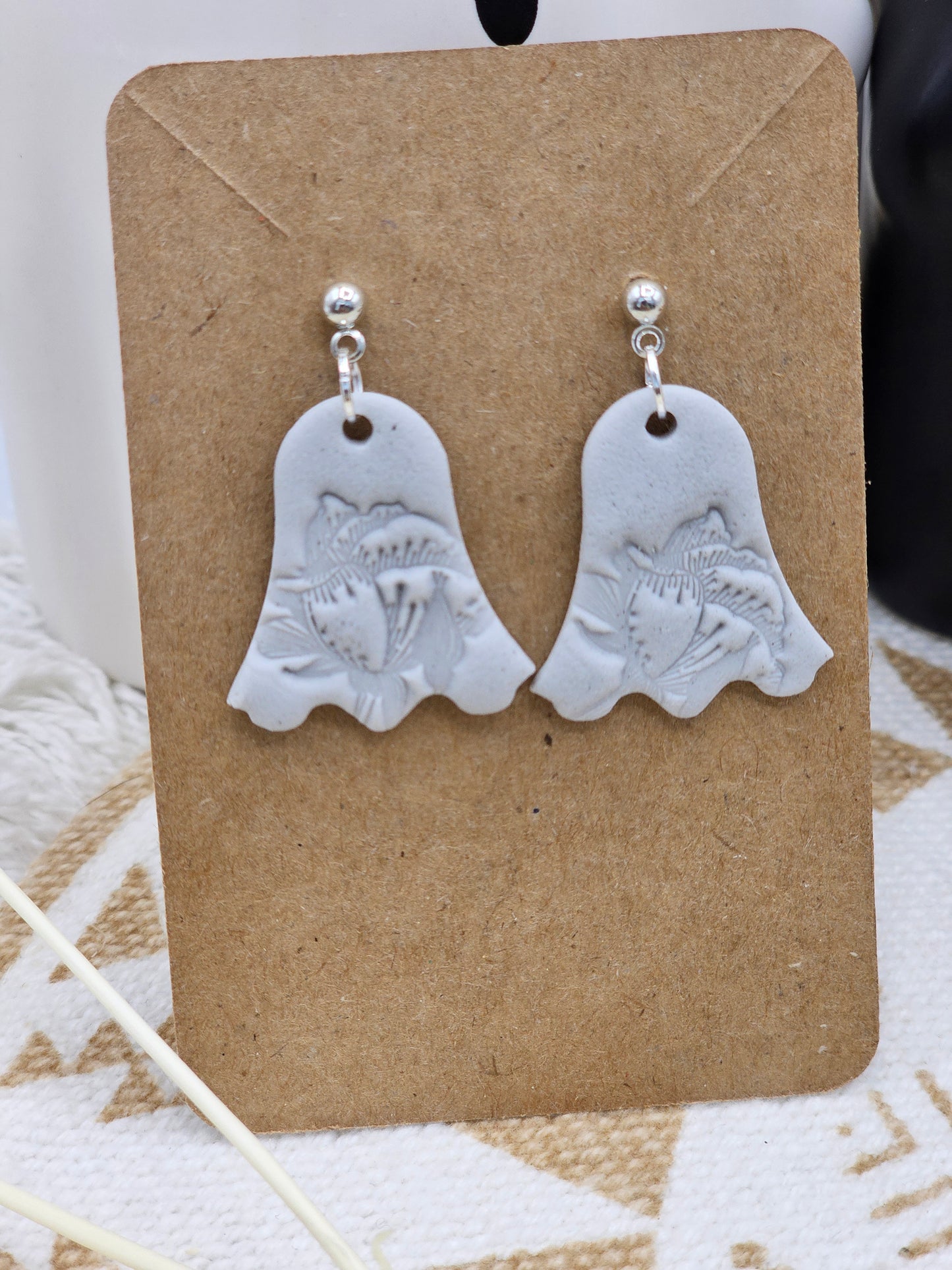 Ghost - Halloween selection #2 Polymer Clay Earrings