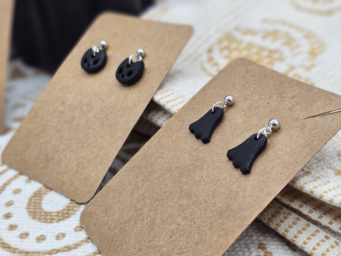 Black Cat Halloween selection Polymer Clay Earrings