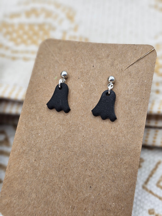 Black Ghost Halloween selection Polymer Clay Earrings