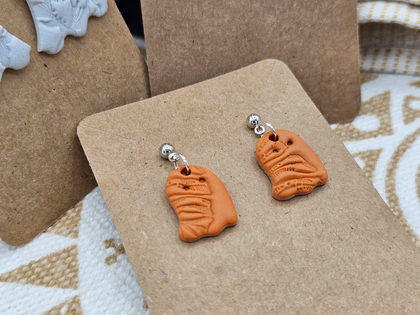 Ghost - Halloween selection #2 Polymer Clay Earrings