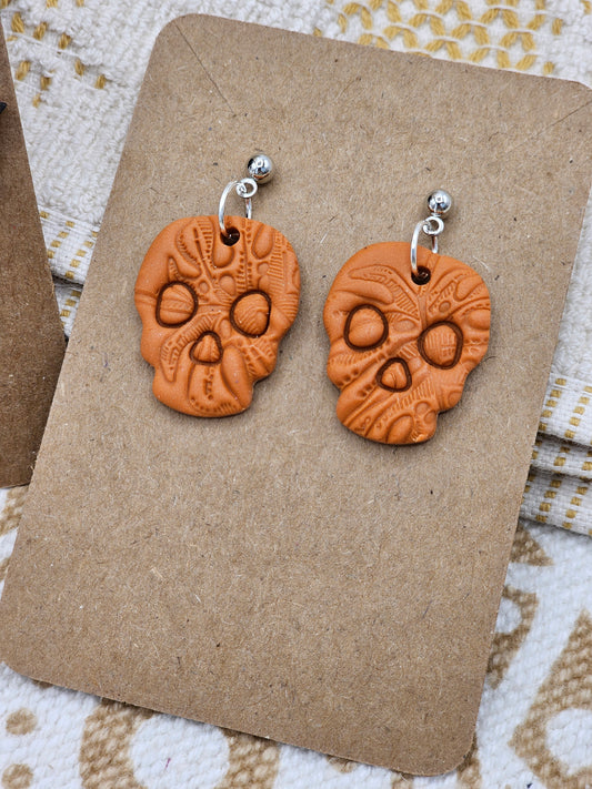 Scary Pumpkin  - Halloween selection #3 Polymer Clay Earrings