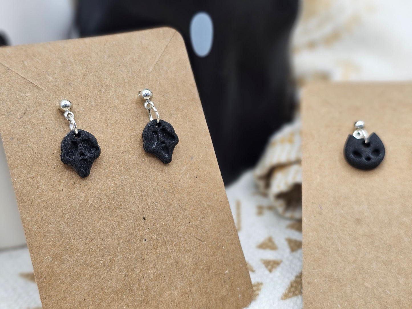 Black Cat Halloween selection Polymer Clay Earrings