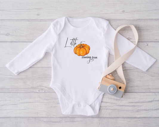 Little Pumpkin coming soon babygrown